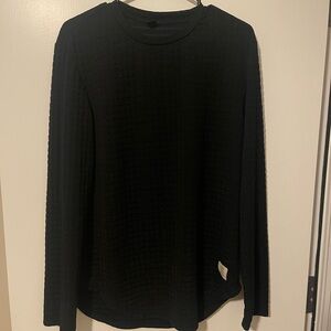 SHEIN Textured Black Crewneck Sweater